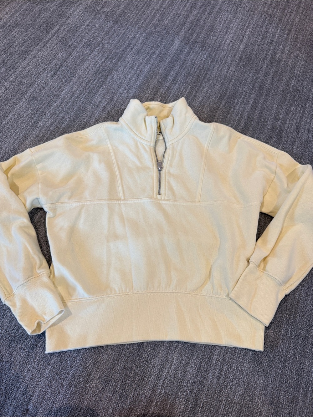 Abercrombie Kids A&F Essentials Quarter Zip Sweatshirt Blue | Girls 11/12 | NWOT